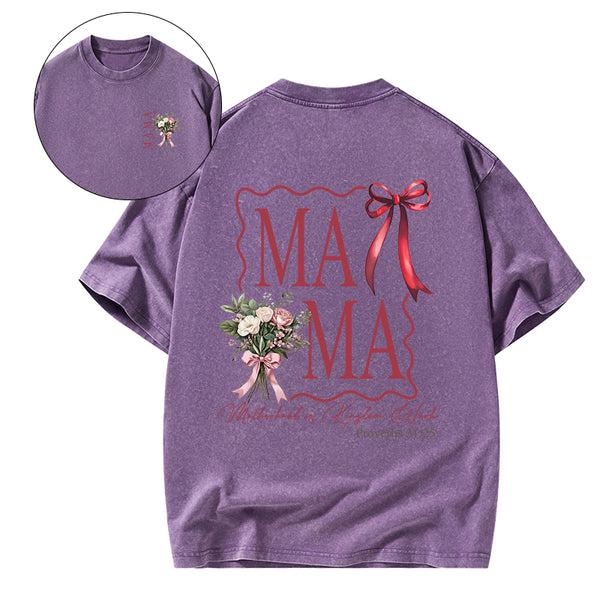 Motherhood Is Kingdom Work Christian Washed T-Shirt
