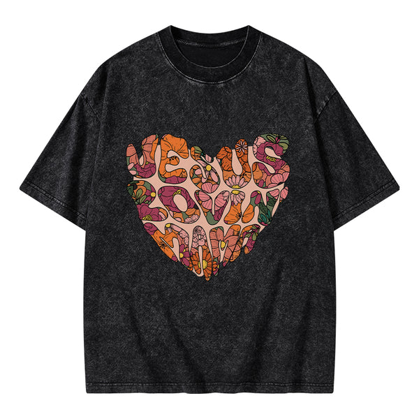 Jesus Lovin' Mama Christian Washed T-Shirt