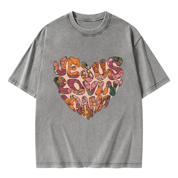 Jesus Lovin' Mama Christian Washed T-Shirt