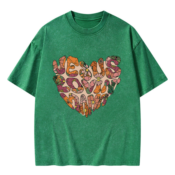 Jesus Lovin' Mama Christian Washed T-Shirt