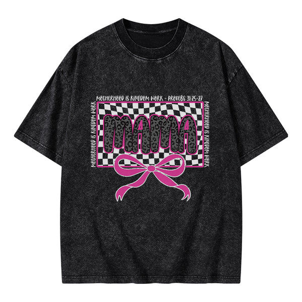 MotherHood Is Kingdom Work Christian Washed T-Shirt