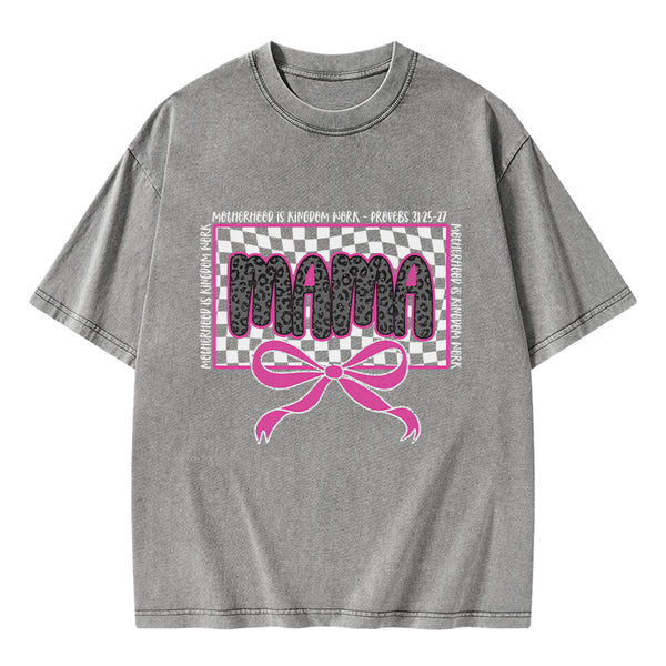 MotherHood Is Kingdom Work Christian Washed T-Shirt