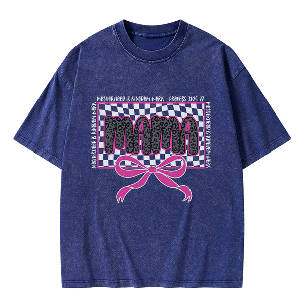 MotherHood Is Kingdom Work Christian Washed T-Shirt