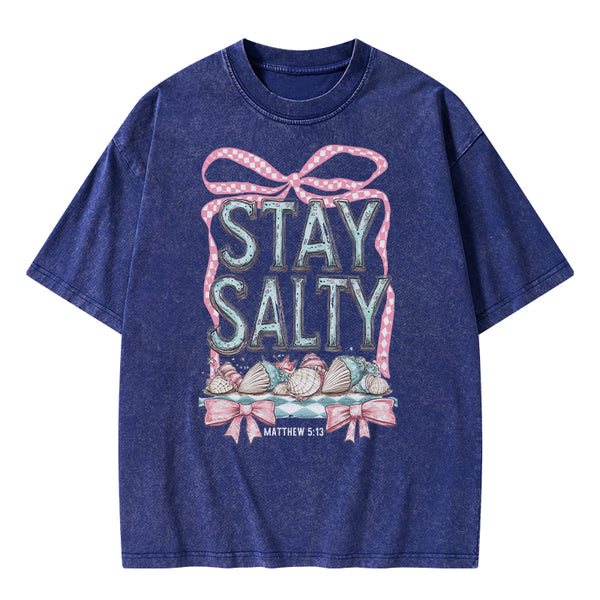 Stay Salty Christian Washed T-Shirt
