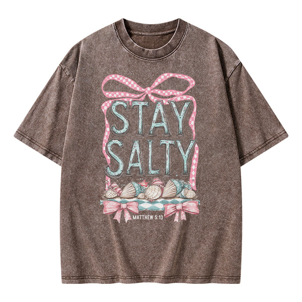 Stay Salty Christian Washed T-Shirt