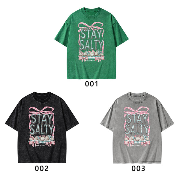 Stay Salty Christian Washed T-Shirt