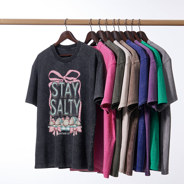 Stay Salty Christian Washed T-Shirt