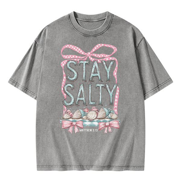 Stay Salty Christian Washed T-Shirt
