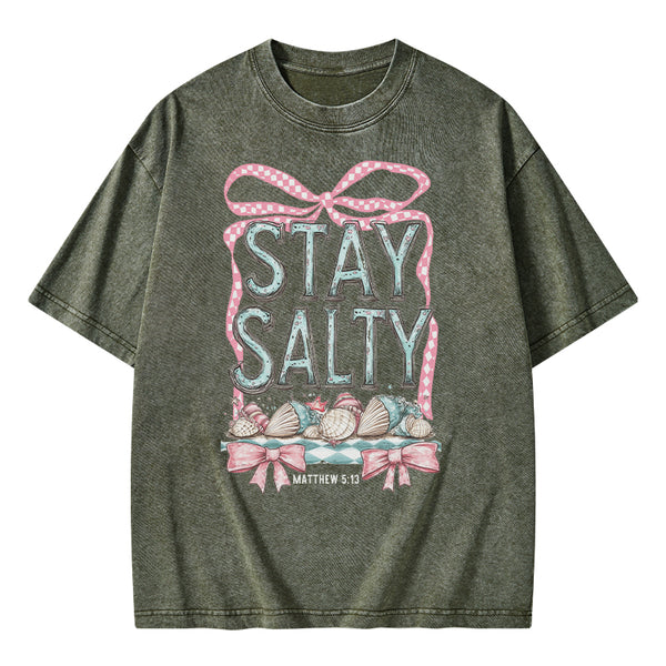 Stay Salty Christian Washed T-Shirt