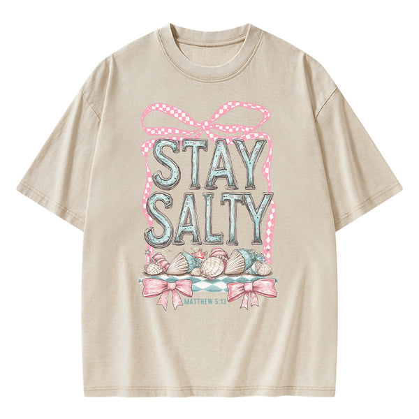 Stay Salty Christian Washed T-Shirt