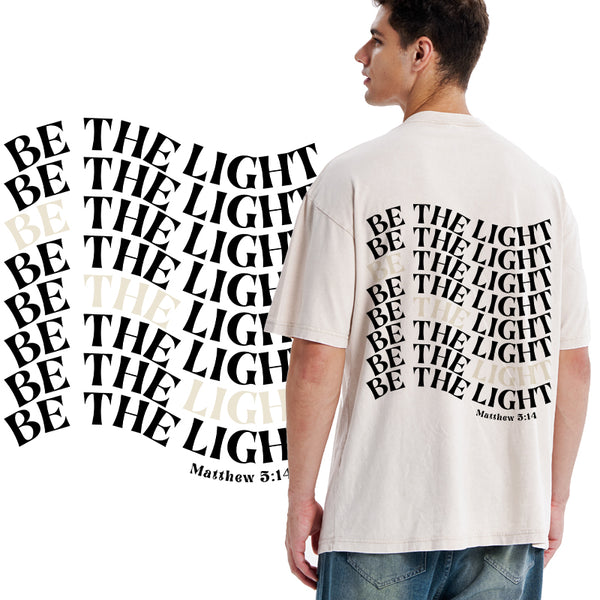 Be The Light Christian Washed T-Shrit