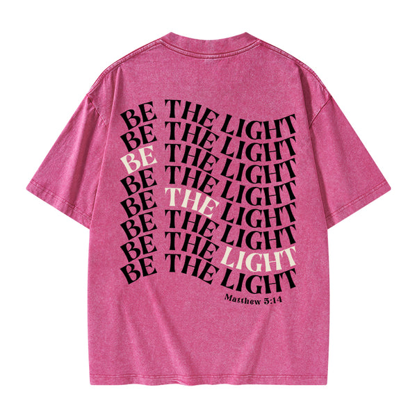 Be The Light Christian Washed T-Shrit
