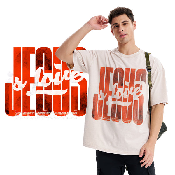 Jesus Is Love Christian Washed T-Shirt