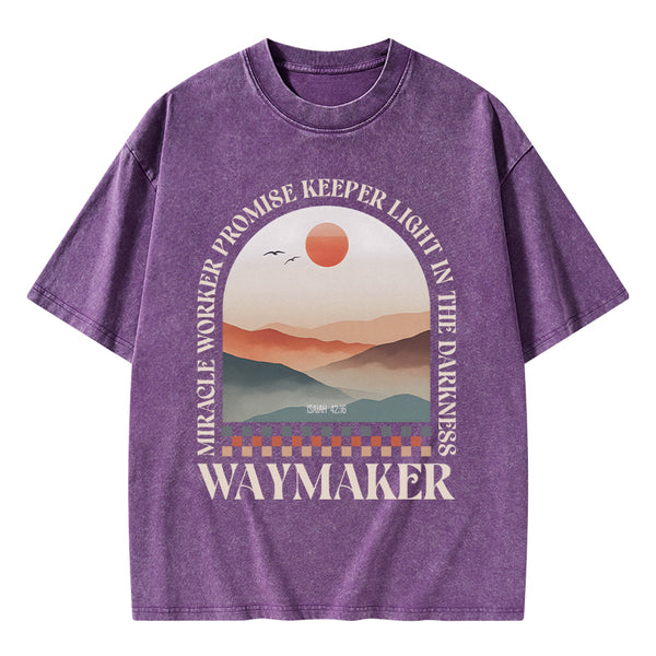 Miracle Worker Promise Keeper Light In The Darkness Christian Washed T-Shirt