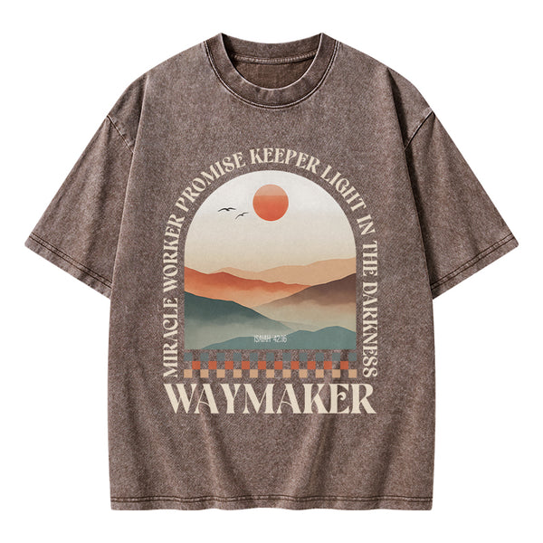 Miracle Worker Promise Keeper Light In The Darkness Christian Washed T-Shirt