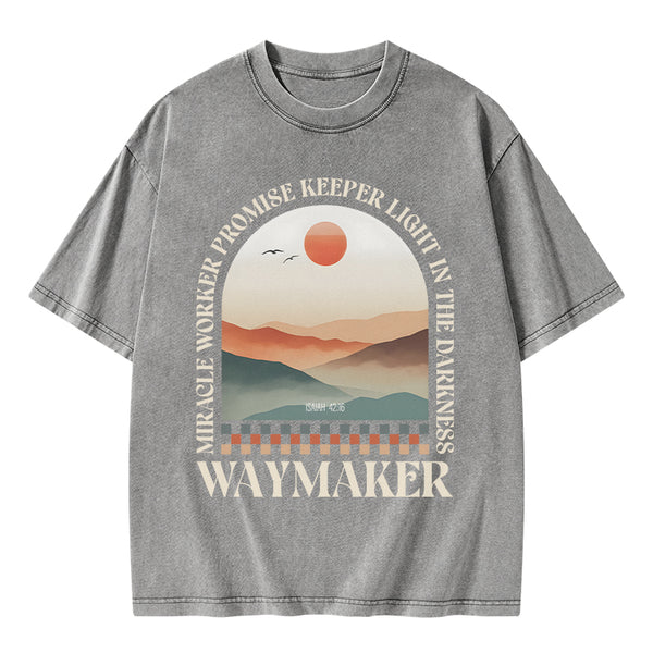 Miracle Worker Promise Keeper Light In The Darkness Christian Washed T-Shirt