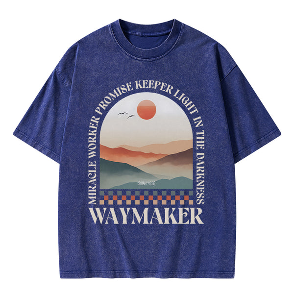 Miracle Worker Promise Keeper Light In The Darkness Christian Washed T-Shirt