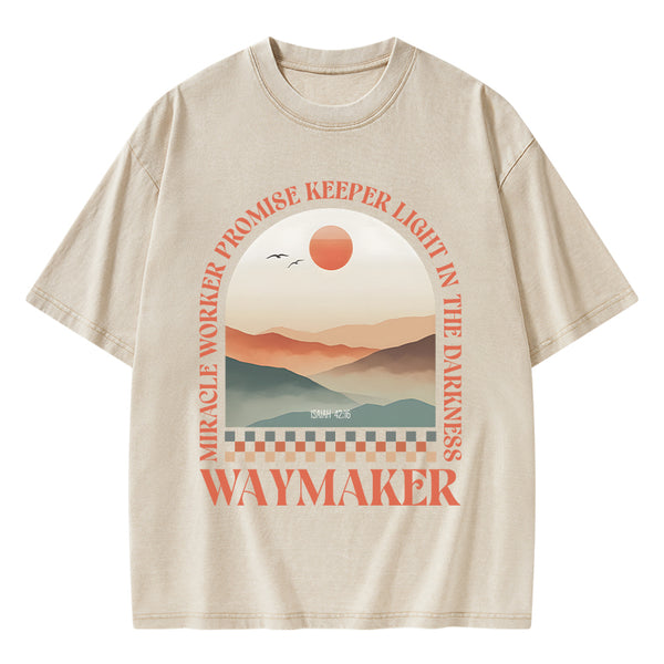 Miracle Worker Promise Keeper Light In The Darkness Christian Washed T-Shirt