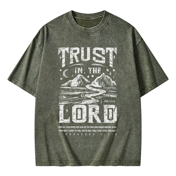 Trust In The Lord Christian Washed T-Shirt