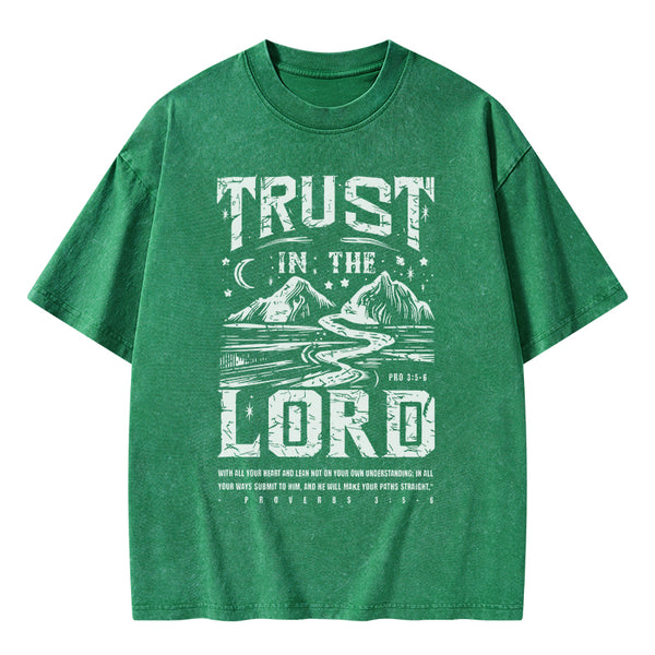 Trust In The Lord Christian Washed T-Shirt