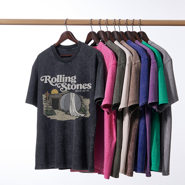 GC-WTS2021 Rolling Stone Since AD 33 Christian Washed T-Shirt