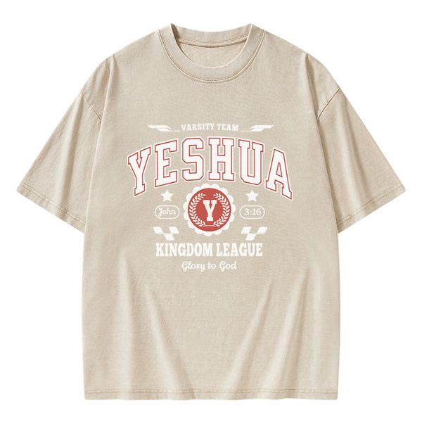Yeshua Kingdom League Christian Washed T-Shirt