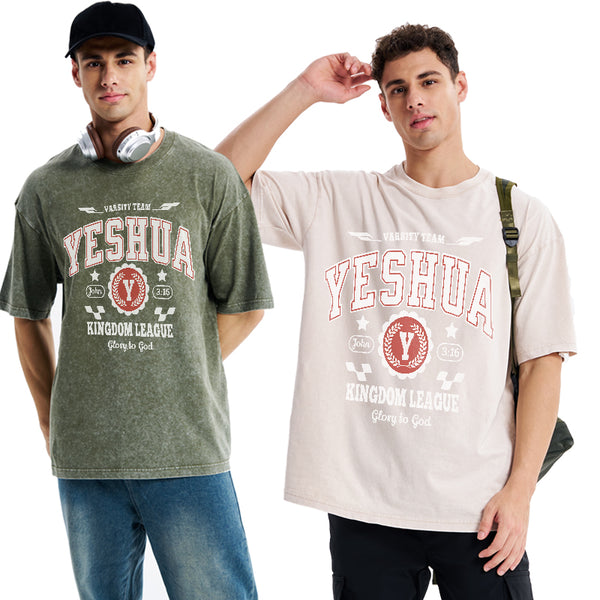 Yeshua Kingdom League Christian Washed T-Shirt