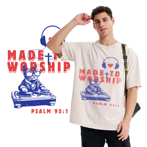 Made To Worship Christian Washed T-Shirt