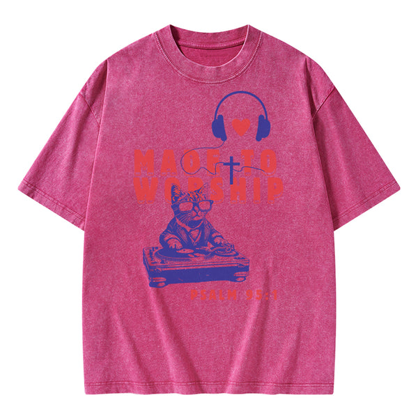 Made To Worship Christian Washed T-Shirt