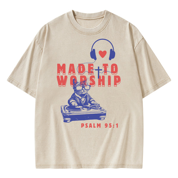 Made To Worship Christian Washed T-Shirt