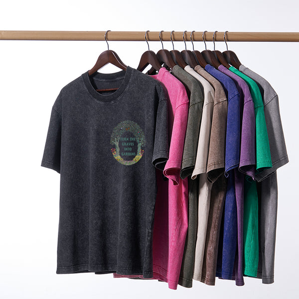 Turn THe Graves Into Garden Christian Washed T-Shirt