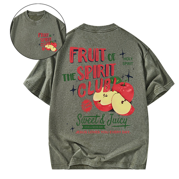 Fruit Spirt Club Christian Washed T-Shirt