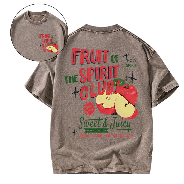 Fruit Spirt Club Christian Washed T-Shirt