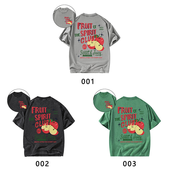 Fruit Spirt Club Christian Washed T-Shirt