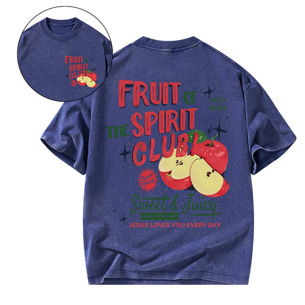 Fruit Spirt Club Christian Washed T-Shirt