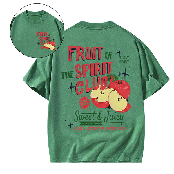 Fruit Spirt Club Christian Washed T-Shirt