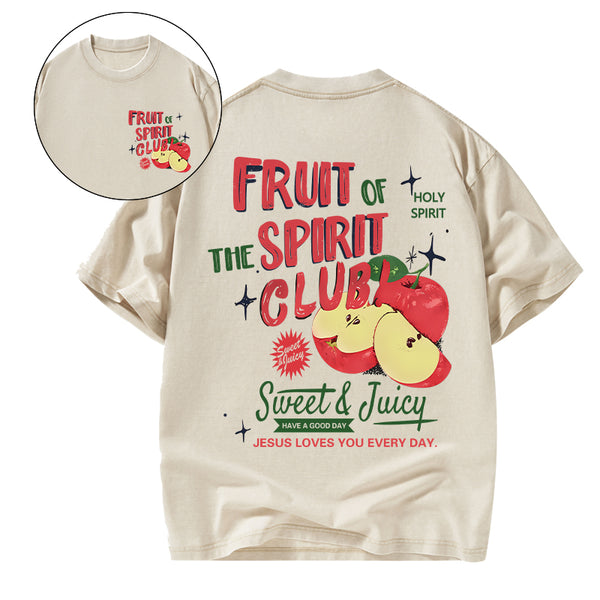 Fruit Spirt Club Christian Washed T-Shirt