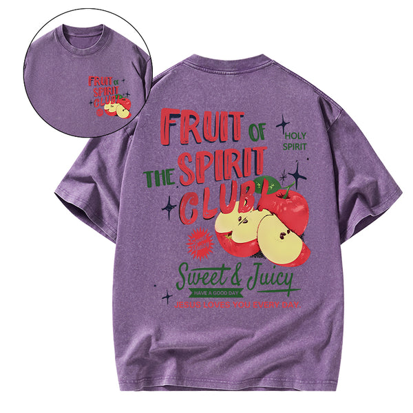 Fruit Spirt Club Christian Washed T-Shirt