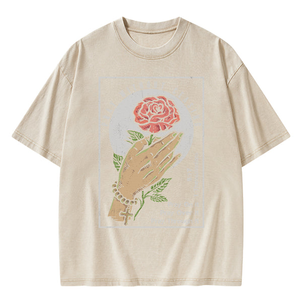 Pray Without Ceasing Christian Washed T-Shirt