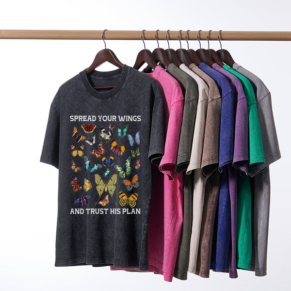 Spread Your Wings Christian Washed T-Shirt