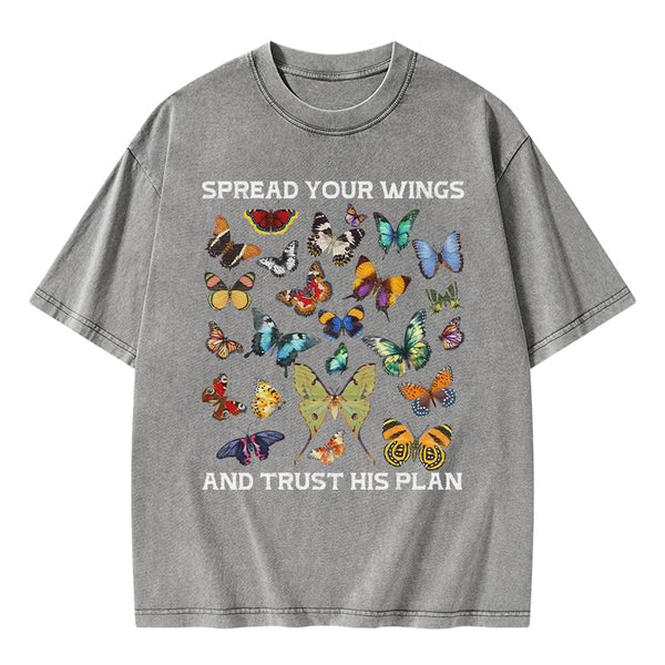 Spread Your Wings Christian Washed T-Shirt
