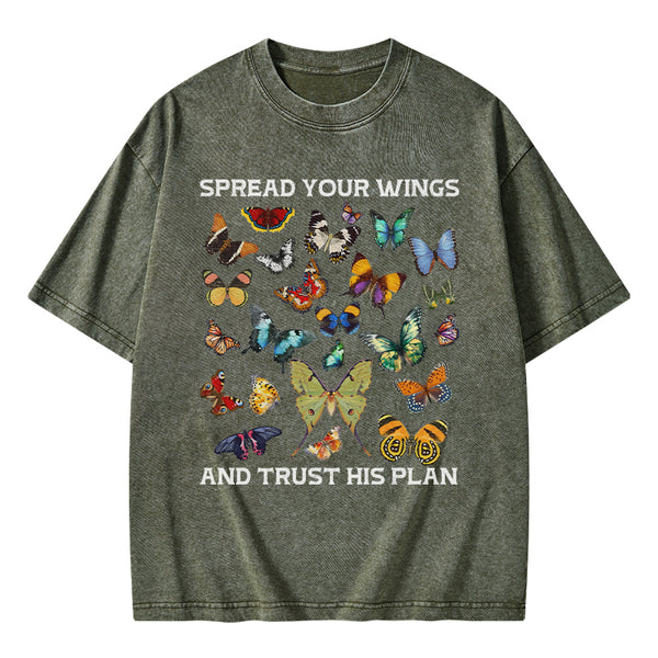Spread Your Wings Christian Washed T-Shirt