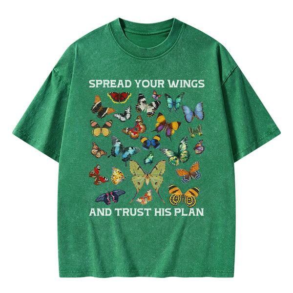 Spread Your Wings Christian Washed T-Shirt