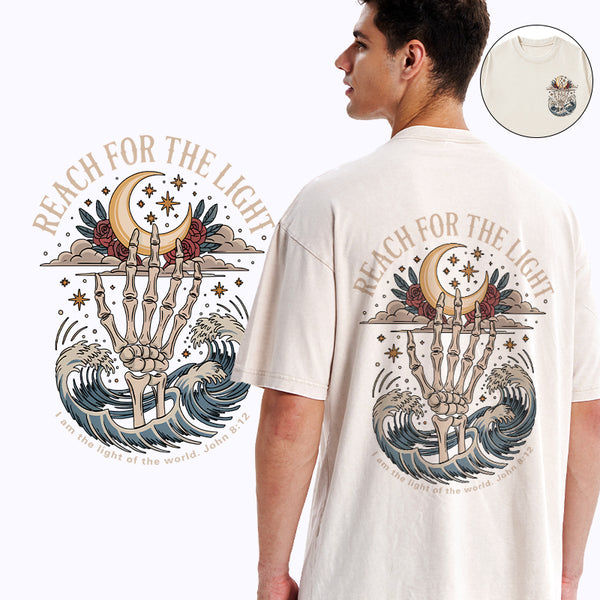 Reach For The Light Christian Washed T-Shirt