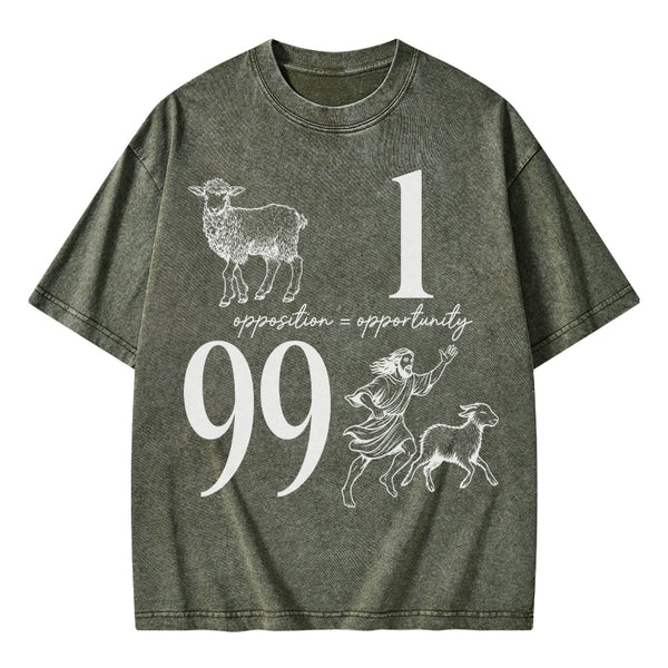 Opposition And Opportunity Christian Washed T-Shirt
