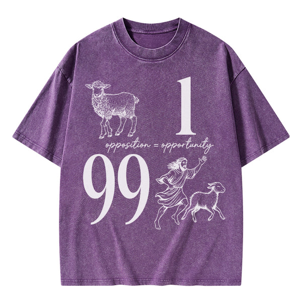 Opposition And Opportunity Christian Washed T-Shirt