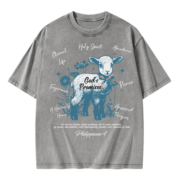 God's Promises Christian Washed T-Shirt