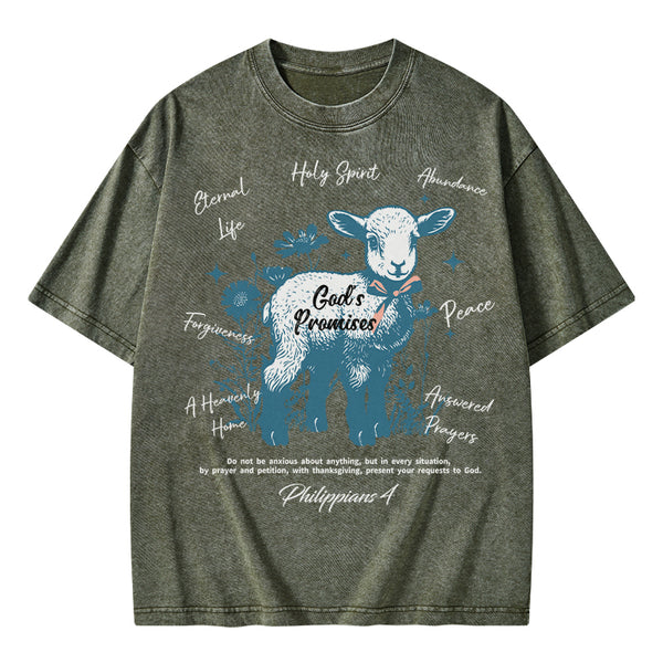 God's Promises Christian Washed T-Shirt