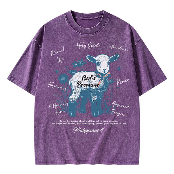 God's Promises Christian Washed T-Shirt