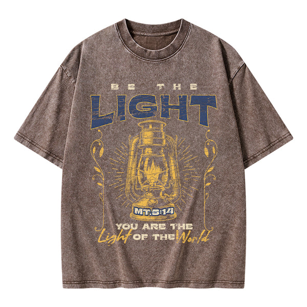 Be The Light Christian Washed T-Shirt